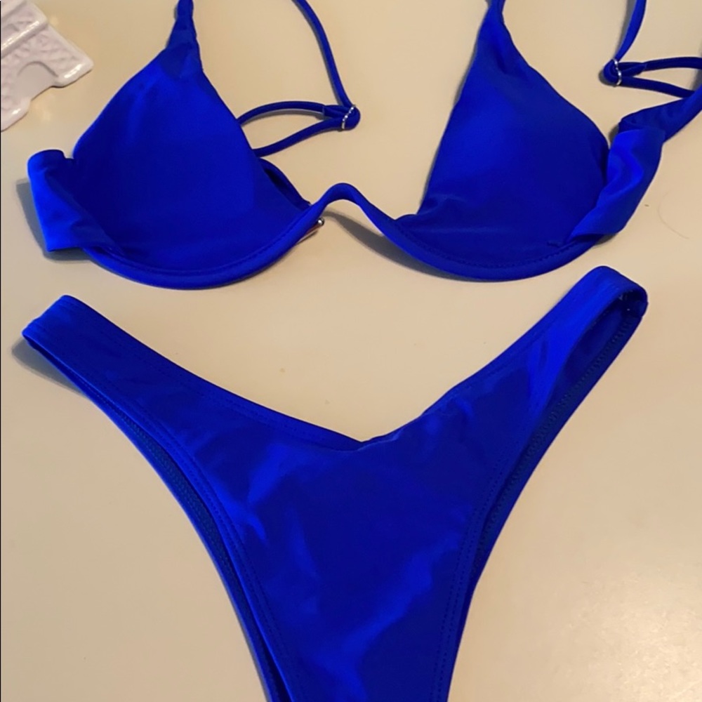 Shein blue swimsuit